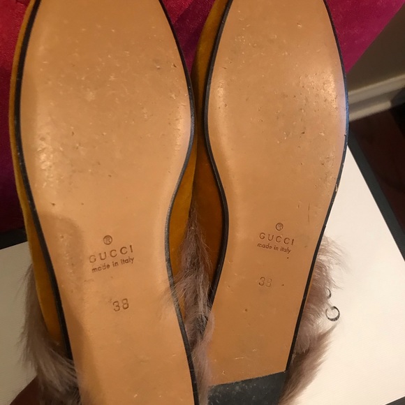 GUCCI Mustard Velvet UFO Princetown Loafers🌈🚀👽 - Picture 5 of 8